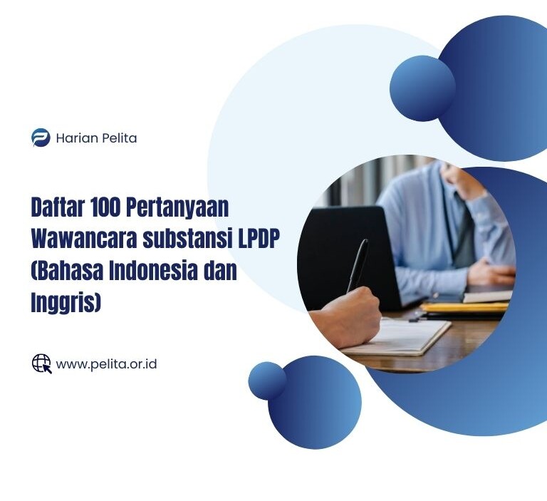 Cover Daftar 100 Pertanyaan Wawancara Substansi Lpdp (bahasa Indonesia dan inggris)