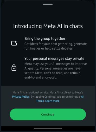 Meta Ai Di Chat Whatsapp